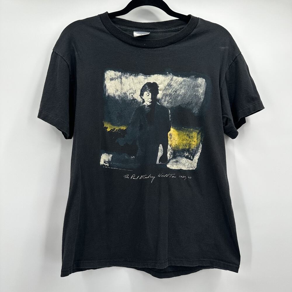 Vintage Paul McCartney Shirt Mens Large World‎ Tour 1989 90 Band Brockum 90s